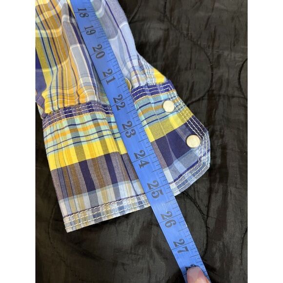 TRUE RELIGION Plaid Embroidered Western SNAP Button Down Long Sleeve S Cowboy - Picture 7 of 13